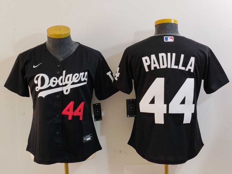 Women's Los Angeles Dodgers #44 Vicente Padilla Number Black Cool Base Stitched Jersey,We sell and wholesale Women's Los Angeles Dodgers #44 Vicente Padilla Number Black Cool Base Stitched Jersey on line form chian!